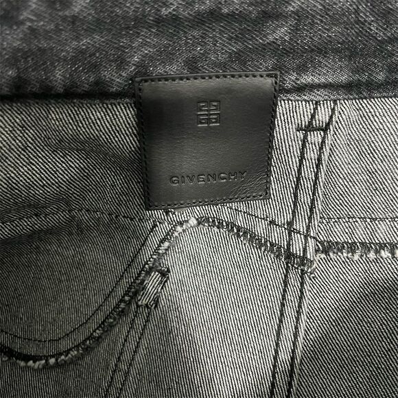 Givenchy Women's Distressed Gray Denim Bermuda Shorts Size 29 - Picture 9 of 15